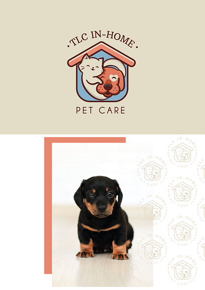 TLC IN-HOME PET CARE BRANDING cat logo dog and cat logo dog logo pet brand pet branding pet care logo pet home logo pet logo pet sitting brand pet sitting logo