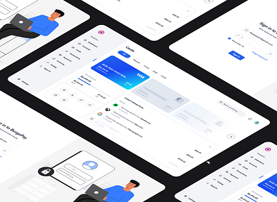 Fintech dashboard ui kit app concept dashboard dashboard kit dashboard ui design finance app finance dashboard fintech illustration redesign ui ui kit