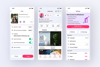 Zoomerang App app appdesign appui dri dribbble editor ios marketplace mobile mobileapp mobiledesign productdesign template ui userexperience userinterface ux video videoeditor