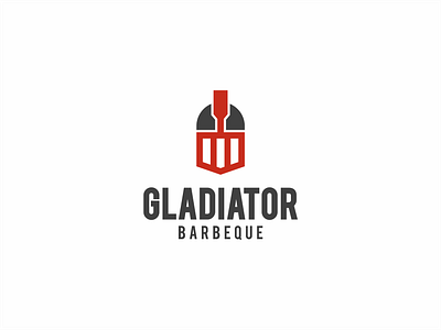 Gladiator Barberque logo concept brand branding design graphic graphic design illustration logo ui ux vector