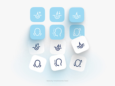 Beauty treatment icons beauty branding face flat graphic design hair icon illustration medicine simple site ui vector