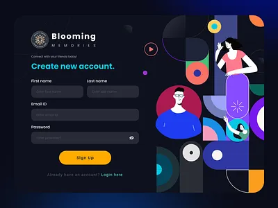 Create Account (Dark & Light) adobe photoshop animation branding create account dark mode design figma forgot password graphic design illustration light mode login screen logo modern design sign up screen split screen ui ui design ui ux ux design