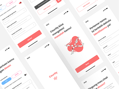 Courtly - Lecturer Chat Etiquette Apps design flat graphic design illustration logo minimal mobile ui web website