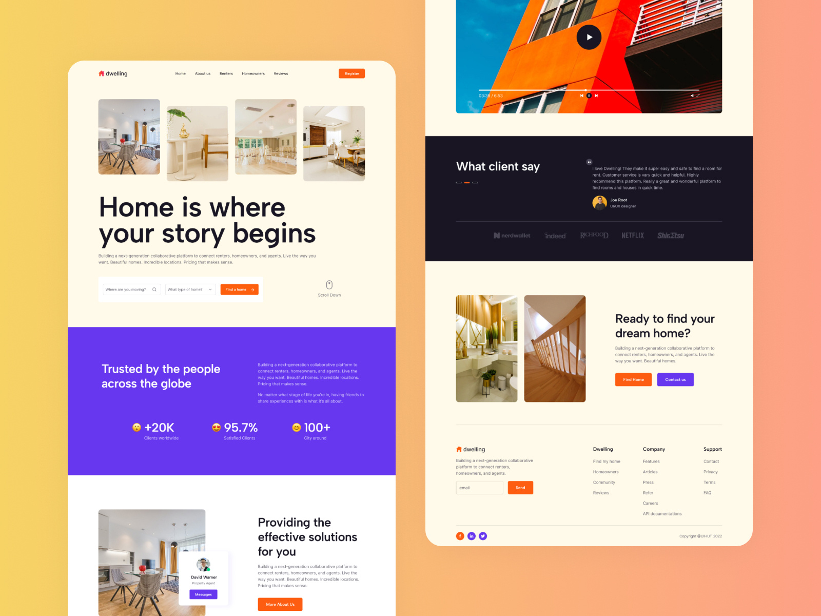 Free Real Estate Landing Page Design by FigmaUI4Free on Dribbble