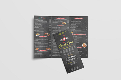 Tri-Fold Food Menu Design artwork branding creative design design graphic design art illustration logo professional designers ui vector