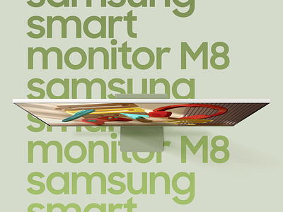 Samsung ⏤ Smart Monitor M8 animation bold color interactive motion samsung ui webdesign website