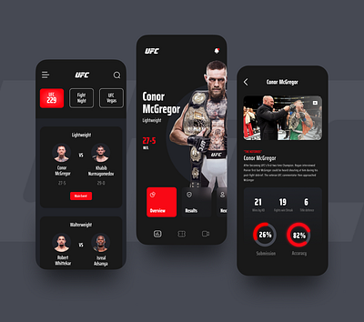 UFC App 3d animation app branding design espn graphic design illustration logo mma motion graphics ufc ui