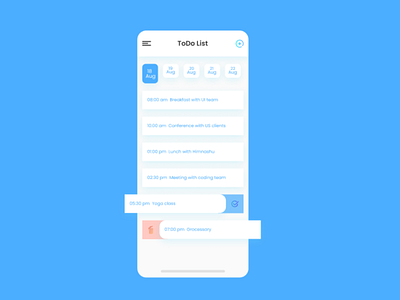 ToDo List design typography ui ux