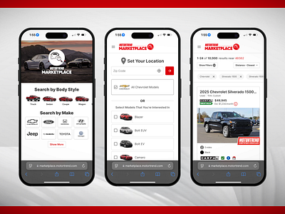 MotorTrend Marketplace car cars marketplace mobile motortrend responsive ui ux web app web design