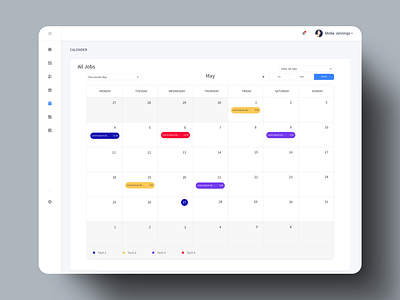 Task Management - Calender Module calendar calendar dashboard dashboard dashboard design management minimalist planing product design saas schedule set the time task task managment task scheduling time management ui ui design ui ux user interface wireframing