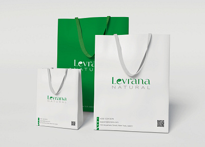 Levrana | shopping bag mockup branding business cosmetics design digital graphic design illustration logo ui vector