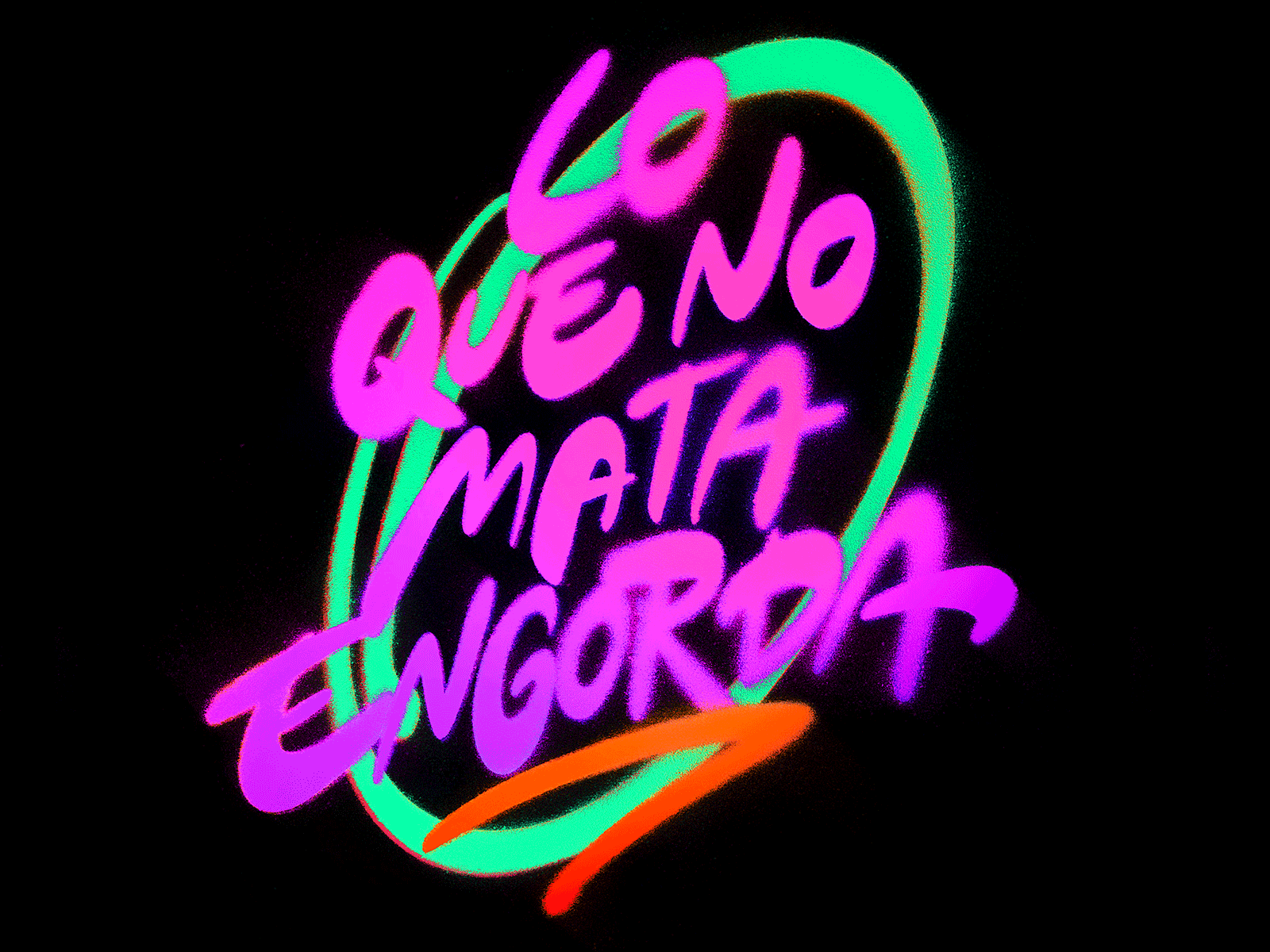 Lo que no mata engorda details lettering photoshop procreate textures