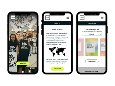 Fashion Revolution Mobile Redesign adobe branding graphic design ui
