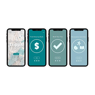 Trippn App Design adobe branding graphic design logo ui ux