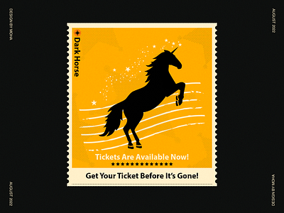 Dark Horse 2022 art book darkhorse design digital art digital illustration graphic design illustration illustrator life success summer ticket vector vectorart