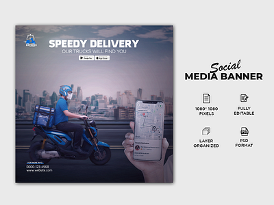 Food Delivery App Advertisement ad advertisement advertising app banner ads branding catalog creative delivery app design food food app graphic design icon photoshop social media design typography ui ux design