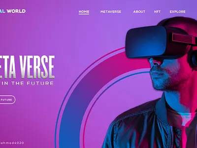 Meta Verse Webpage Design Concept crypto cryptocurrency metaverse nft nftart nfts virtualreality
