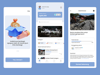 UI Design Charity App app design typography ui ux