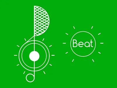 #dailylogochallenge day 9 Streaming music startup logo - Beat. branding dailylogochallenge design graphic design logo vector