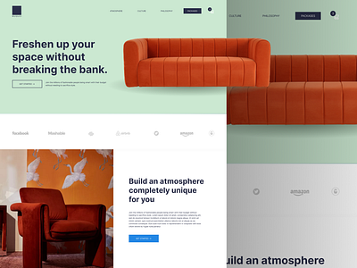 Interior design & Furniture e-commerce Website decor e commerce furniture home interior design modern store style