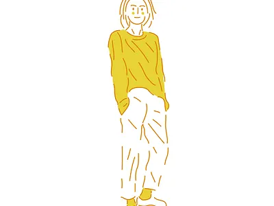 Girl Full Body Simple Flat Illustration adobeillustrator flat illustration flatillustration illustration simple flat illustration