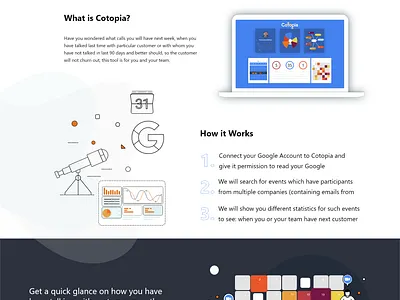 Cotopia illustration web design