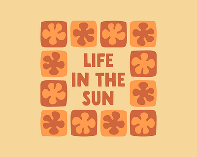 Life in the Sun - Honey Swim Merch Concept beach bikini branding brown cream design graphic design illustration logo merch orange sticker sun surf swimsuit swimwear vector wave