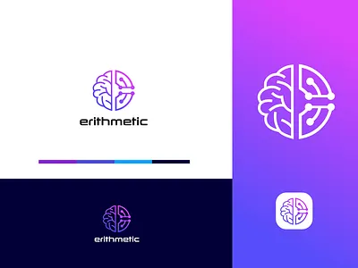 Erithmetic app icon app logo brand kit branding design crypto logo design food logo illustration logo tech logo