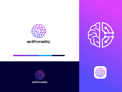 Erithmetic app icon app logo brand kit branding design crypto logo design food logo illustration logo tech logo