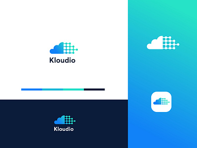 Kloudio app icon app logo brand kit branding design crypto logo design food logo illustration logo tech logo