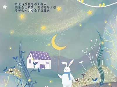 On the night of the rabbit branding graphic design illustration