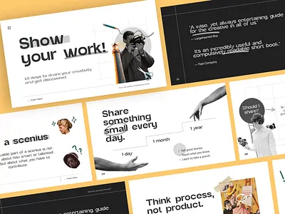 Show Your Work - Presentation Deck after effects animation collage deck graphic design motion graphics pitch deck presentation slides