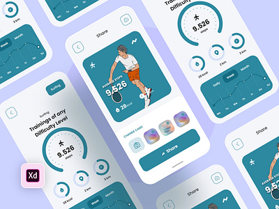 Fitness Mobile App app best fitness app branding design fitness apps fitness logo fitness mobile app fitness website design graphic design illustration logo popular app design typography ui ui fitness ux vector