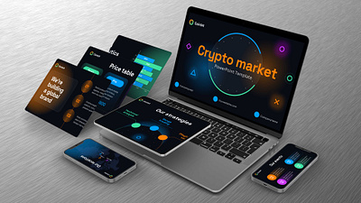 Crypto PowerPoint Pitch deck dash graphic design powerpoint presentation design ui