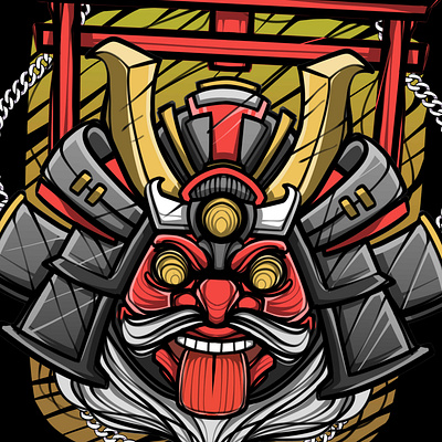 SAMURAI | Detail illustration branding design illustration illustrator logo mask rdcl redicul samurai vector