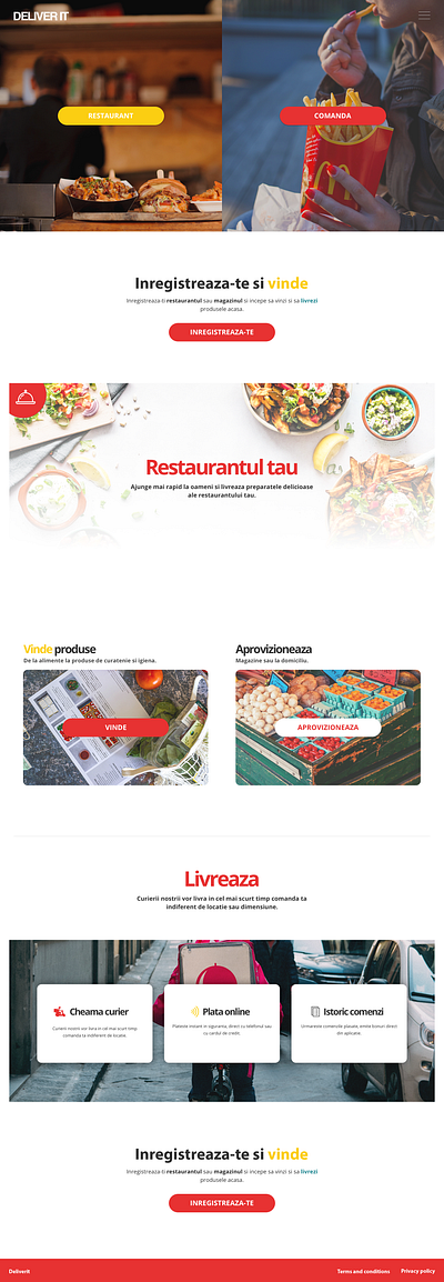 Food delivery website - Web design by Creatif Agency branding delivery web design delivery website design food delivery ui ui design web design website design