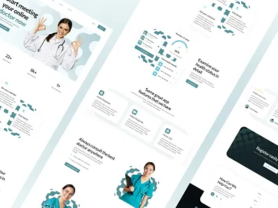 Healexpert: Landing Page clinic consultation design doctor doctor landing page health health care homepage hospital illustration landing page medicine minimal ui user interface design ux web web design website