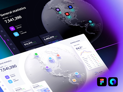 Orion UI kit for Figma 3d animation bigdata branding chart dashboard data dataviz design desktop global graphic design illustration infographic logo motion graphics planet statistic template ui