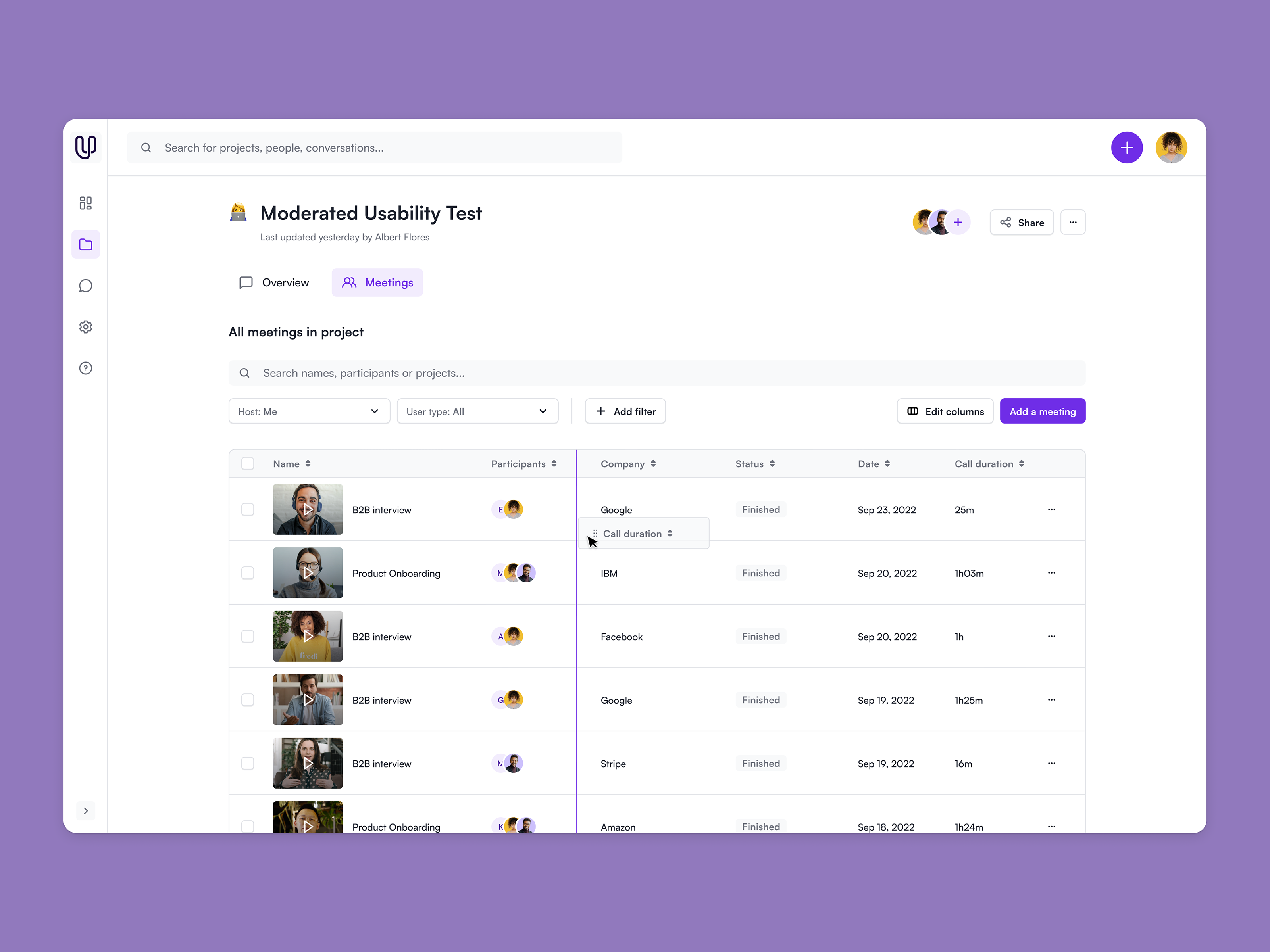 Useful - Meetings list by Paulina Jadeszko on Dribbble