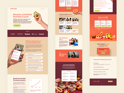 🍊 Landing page for WelloryX #2 art clean health landing page nutrition startup ui ux webdesign wellory