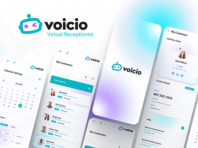 Voicio Mobile App Design branding figma graphic design ui ux