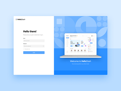 Dashboard Login Page app dashboard login onboarding start ui webdesign