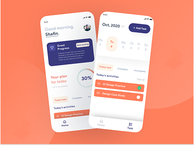 Task Management Mobile App appui design mobile app taskapp taskmanagement taskui ui uidesign uiux userinterface