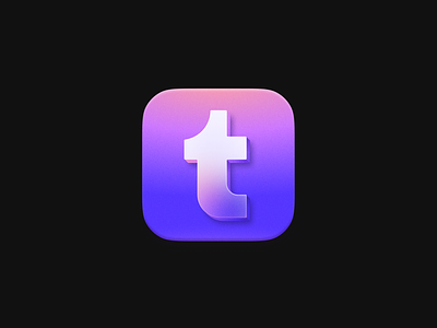 New Tumblr app icon 3d 3d icon app icon branding branding and identity contest design gradient icon identity identity branding illustration images letter logo logo design branding logotype tech tumblr website