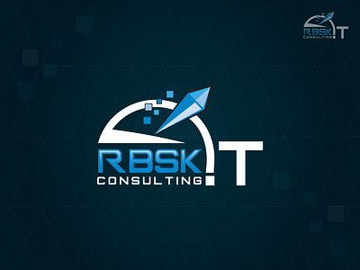 RBSK IT Consulting - technology consulting Logo Design abstract logo branding combination mark logo creative design graphic design logo logodesign modern tech logo technology vector