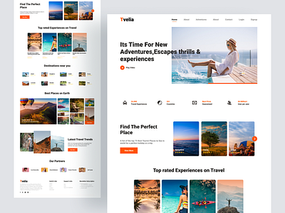 Figma Website Template for Travel Agencies admin template app design figma admin figma download figma freebies free figma download freebies illustration landing page travel website ui ui ux uikit web