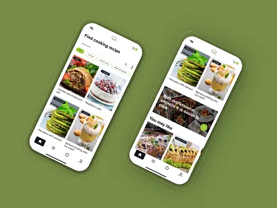 Recipe app app design ui ux web website