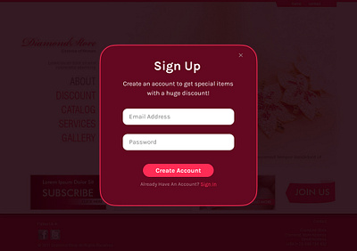 Arpi Design - Pop-up/Overlay 016 daily ui 016 dailyui form overlay pop up sign up form ui ui design