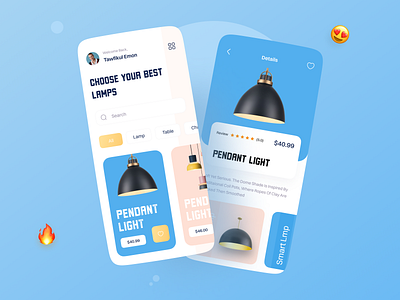 Lamp Ecommerce App app app design ecommerce lamp light shop smart home