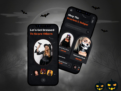 Halloween UI/UX Design app design app development halloween halloween2022 mobile app mobile app design ui uiux uiux design